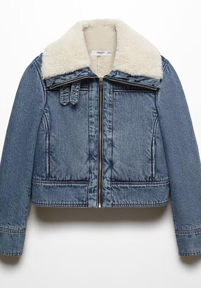Shearling denim jacket