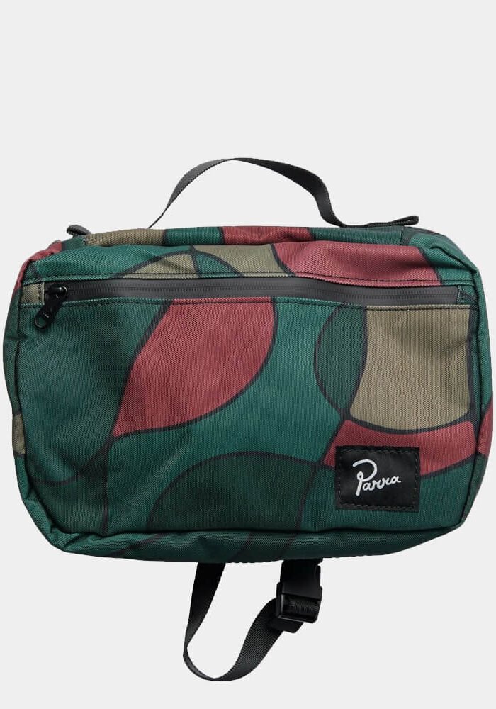 Parra Trees in Wind Toiletry Bag, camo green