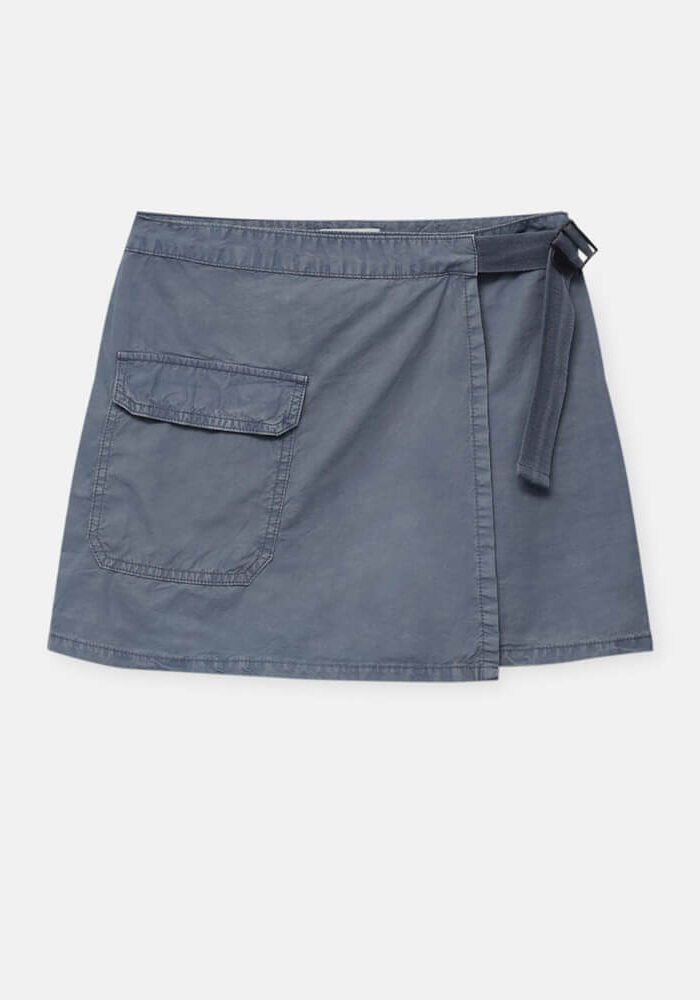 Plaid box pleat mini skirt