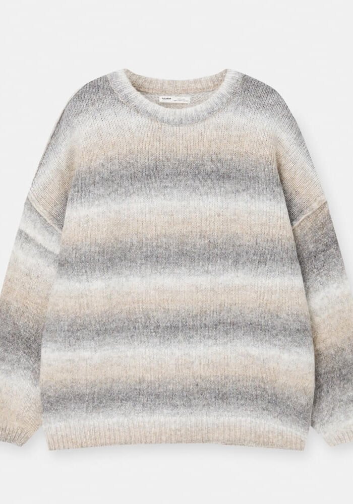 Space dye knit sweater